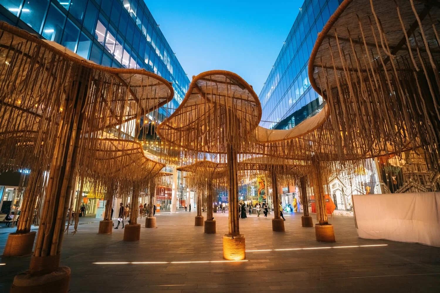 An impressive architectural installation at Dubai Design Week, showcasing creativity, craftsmanship and innovative design.