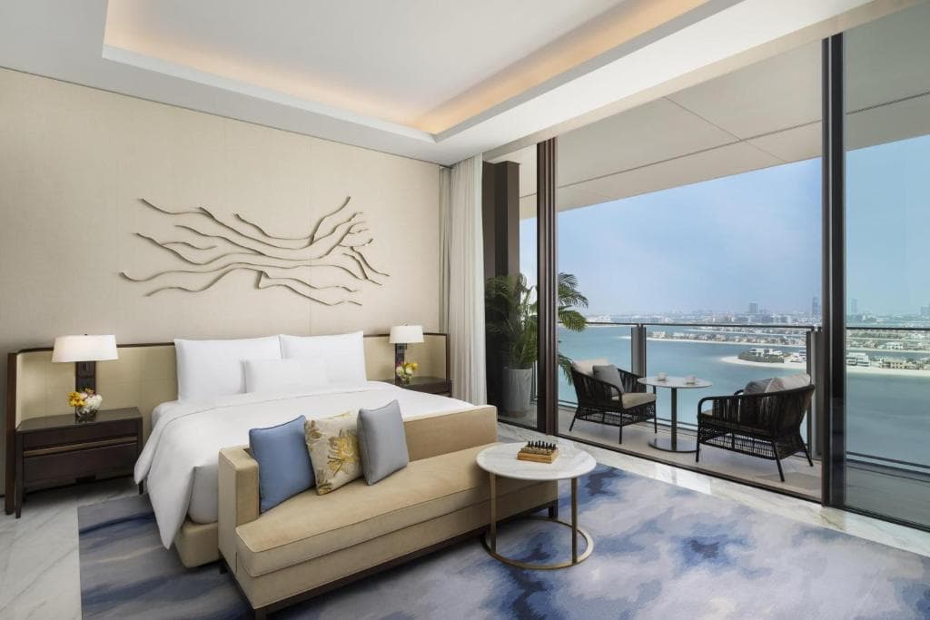 Hotel showroom and the view outside